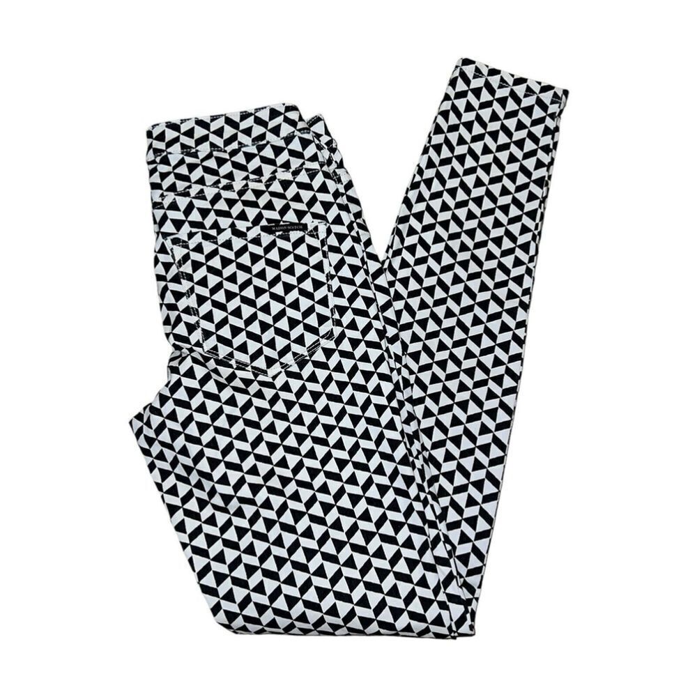 Maison Scotch 'La Bohemienne' Geometric Printed Jeans Mid Rise Skinny Size 26/32 - Picture 5 of 6